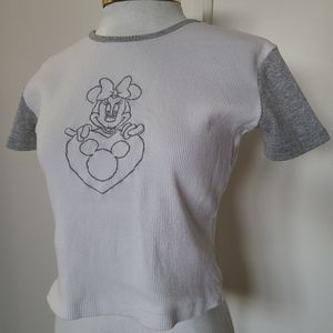 Mickey & Co. - Vintage Ribbed Cotton Minnie Mouse Baby Tee - Size M